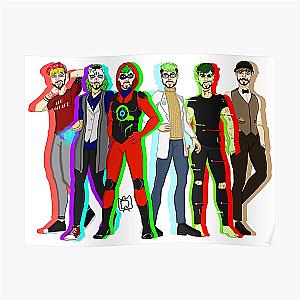 Jacksepticeye Posters - JackSepticeye Egos  Poster RB0107