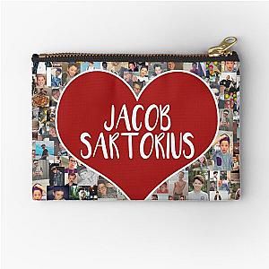 I love Jacob Sartorius - with white outline Zipper Pouch