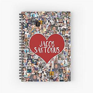 I love Jacob Sartorius - with white outline Spiral Notebook