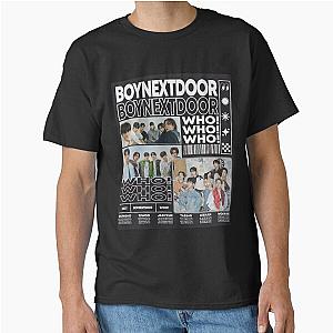 Boynextdoor K-pop boy group members poster JAEHYUN, SUNGHO, RIWOO, TAESAN, LEEHAN, WOONHAK Classic T-Shirt