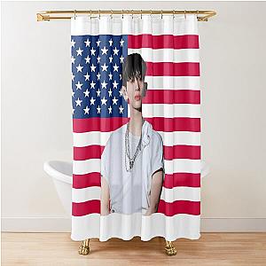 Jaehyun US Flag Myung Jaehyun Shower Curtain
