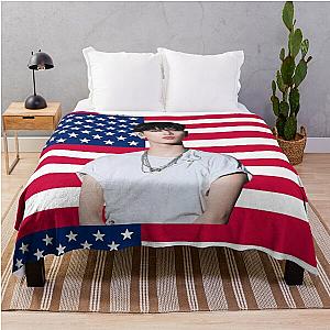 Jaehyun US Flag Myung Jaehyun BOYNEXTDOOR Throw Blanket