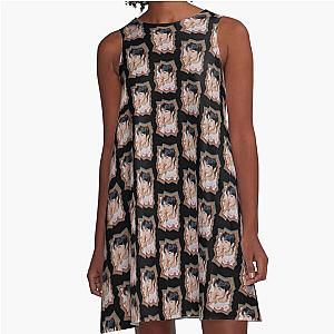Jeong Yuno NCT Jaehyun Korean K-Pop Retro Color Oil Paint A-Line Dress