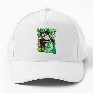 Jaehyun Neon Green Collage Bold Baseball Cap