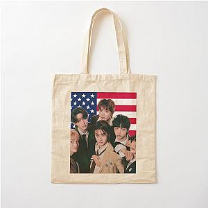 Boy next door US Flag SungHo Riwoo Jaehyun TaeSan Leehan WoonHak BOYNEXTDOOR Cotton Tote Bag