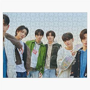 BOYNEXTDOOR black and white concept kpop boy group members poster JAEHYUN, SUNGHO, RIWOO, TAESAN, LEEHAN, WOONHAK. Jigsaw Puzzle
