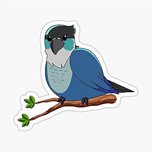 Jaiden animations cute bird on leaf a parrot watching you sticker funny