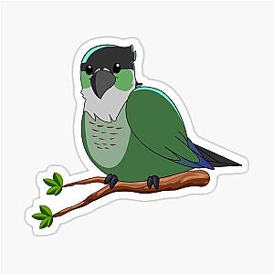 Jaiden animations cute bird on a leaf parrot watching funny sticker