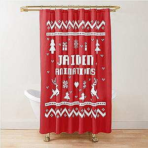 Jaiden Animations Christmas Gift White Sweater Pixel Art Shower Curtain