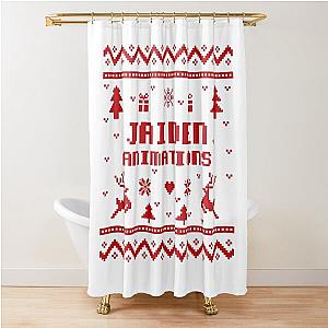 Jaiden Animations Christmas Gift Red Ugly Lovely Sweater, Funny Pixel Art Shower Curtain