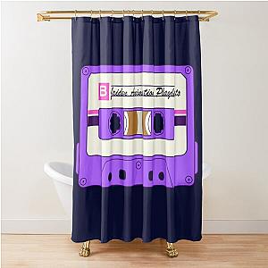 Jaiden Animations playlists, funny retro audio music and cassette tape humor, shower curtain