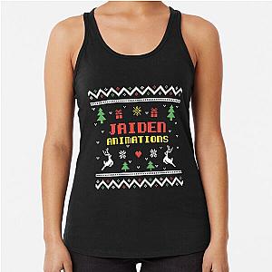 Jaiden animations Christmas gift ugly lovely sweater funny pixel artwork 8bitart Racerback Tank