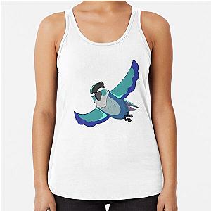 Jaiden animations cute flying bird parrot watching you Racerback Tank Top