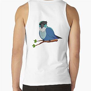 Jaiden Animations Cute Bird on a Leaf, Parrot Watching You Funny Tank Top
