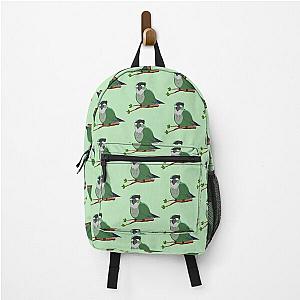 Jaiden animations green cute eyes bird on a leaf 
Parrot watching you backpack