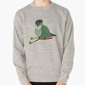 Jaiden animations green bird on a leaf parrot watching you funny pullover sweatshirt