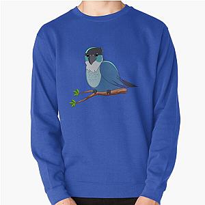 Jaiden Animations Cute Bird on a Leaf Parrot Watching Funny Pullover Sweatshirt