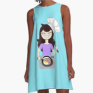Jaiden Animations Making Bacon and Eggs for Breakfast and Have Fun, Best Selling A-Line Dress