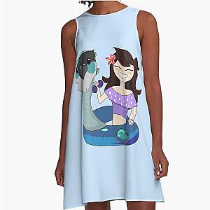 Jaiden Animations: Cute Bird Swimming Summer Swimsuit A-Line Dress