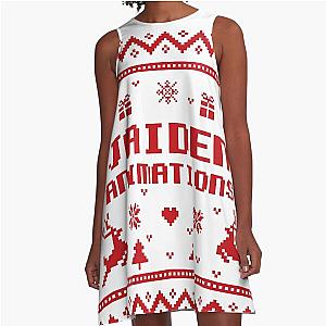 Jaiden animations xmas gift red ugly lovely pixel artwork 8bit A-Line Dress