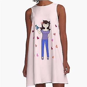 Jaiden Animations and her bird, cute moment, A Line Dress