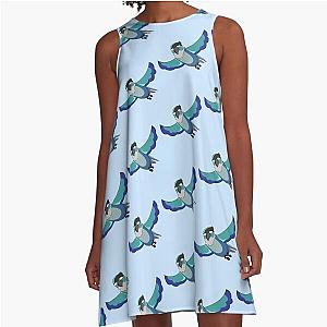 Jaiden animations funny flying bird parrot watching cute you A-Line Dress