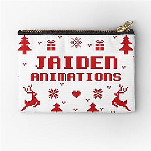 Jaiden animations christmas gift red ugly lovely sweater, funny pixel artwork zipper pouch