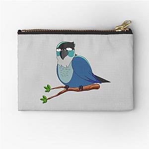 Jaiden animations cute parrot watching bird on a leaf, Zipper Pouch