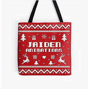 Jaiden Animations Christmas Gift White Ugly Lovely Sweater Funny Sweater 8bitart All Over Print Tote Bag