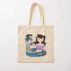 Jaiden's animations swimming pool wearing sunglasses bird saving buoy and have fun summer swimsuit Cotton tote bag