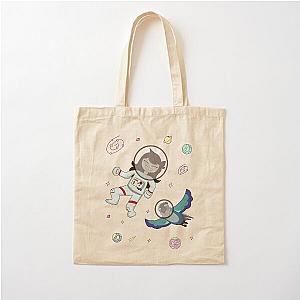Cotton Tote Bag 
Jaiden animations astronaut
surrounded bird, stars planets having fun dark space animation squad