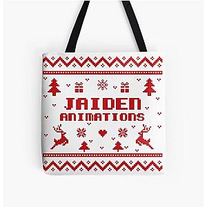 Jaiden Animations Christmas Gift Red Ugly Lovely Sweater Funny Sweater 8bitart All Over Print Tote Bag