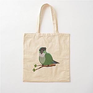 Jaiden animations cute bird on a leaf parrot watching funny Cotton Tote Bag