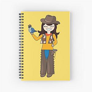Jaiden Animations Cowboy Halloween Costumes and Her Bird, Cute Moment, Parrot Watching You Spiral Notebook