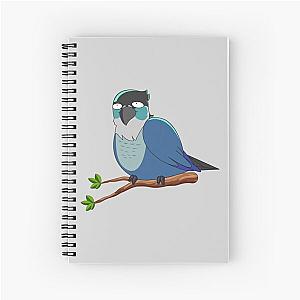 Jaiden Animations Cute Eyes Bird on a Leaf Parrot Watching Spiral Notebook