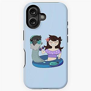 Jaiden animations, cute bird, swimming pool, wearing sunglasses, saving buoy and having fun, summer, swimsuit iPhone case