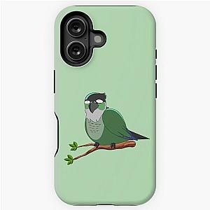Jaiden animations green funny bird on a leaf parrot watching you iPhone case