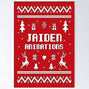 Jaiden Animations Christmas Gift White Ugly Lovely Sweater, Pixel Artwork, 8-bit Poster