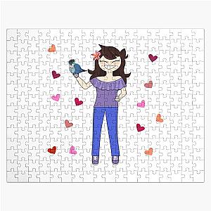 Jaiden animations and her cute little bird watching you is funny a T Shirt Jigsaw Puzzle