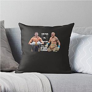 Jake Paul vs Tommy Fury  Throw Pillow RB1306