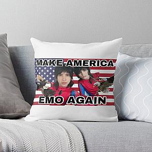 America Emo Again Johnnie Gilbert and Jake Webber  Throw Pillow