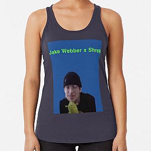 Jake Webber x Shrek hoodie and face mask Racerback Tank Top