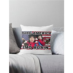 America Emo Again Johnnie Gilbert and Jake Webber  Throw Pillow