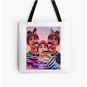 Jake Webber Devil Bunny All Over Print Tote Bag