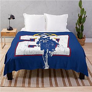 Jamal Murray 27 Number T-Shirt Throw Blanket
