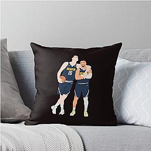 Nikola Jokic and Jamal Murray 2021 Denver Nuggets throw pillow