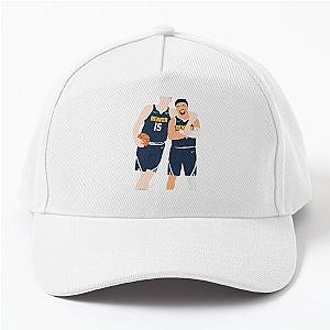 Nikola Jokic and Jamal Murray 2021-2022 Denver Nuggets press cap