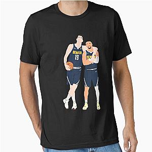 Nikola Jokic and Jamal Murray 2021-2022 Denver Nuggets Press T-Shirt