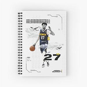 Jamal Murray 27 Blue Arrow Spiral Notebook