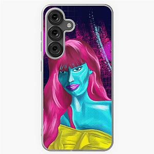 Alien woman with red hair grunge abstract hand drawn Jameela Jamil illustration Samsung Galaxy Soft Case